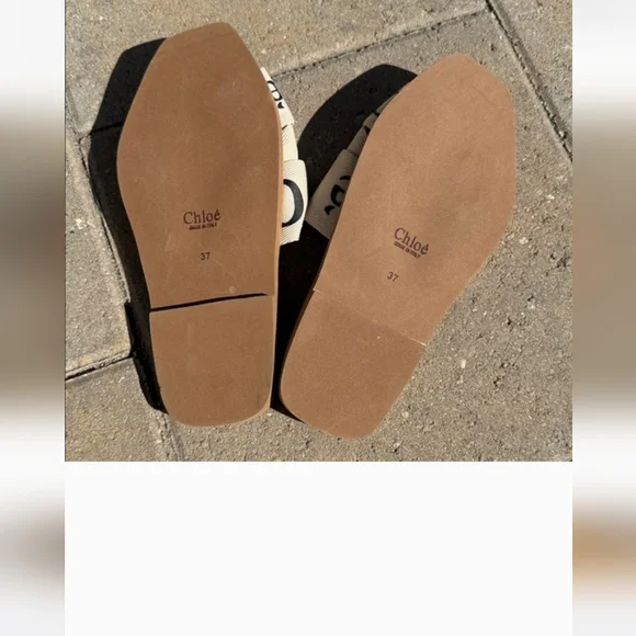 Chloé Woody Tan & Cream Sandals (NEW) - Picture 5 of 7
